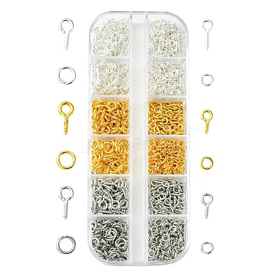 DIY 510Pcs 6 Style Iron Screw Eye Pin Peg Bails DIY-FS0005-34-1