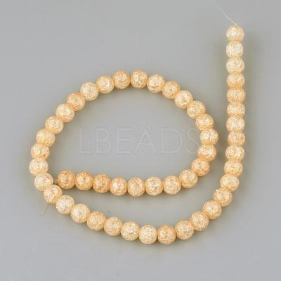 Synthetic Crackle Quartz Beads Strands GLAA-S134-6mm-07-1