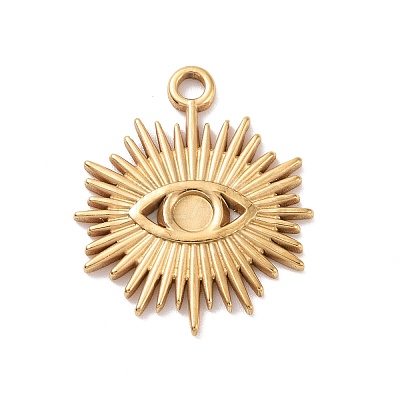 304 Stainless Steel Pendant Cabochon Settings STAS-G287-17G-1