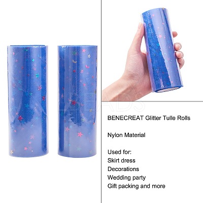 Star Sequin Deco Mesh Ribbons OCOR-BC0006-04N-1