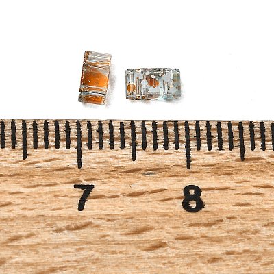 2-Hole Transparent Glass Seed Beads SEED-S023-30B-32-1
