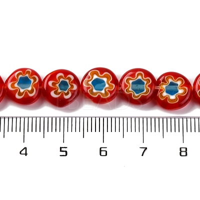 Handmade Millefiori Lampwork Beads Strands LAMP-G164-04-1