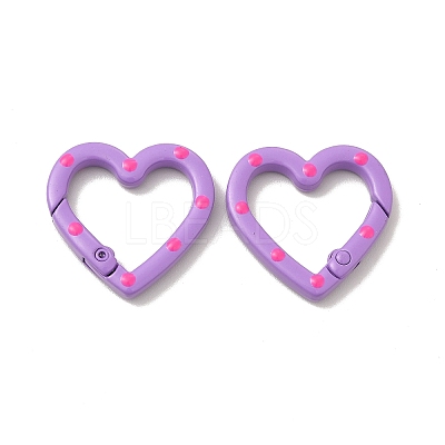 Spray Painted Alloy Spring Gate Rings FIND-A027-01-1