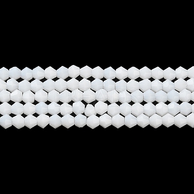 Opaque Solid Color Imitation Jade Glass Beads Strands GLAA-F029-P4mm-15-1