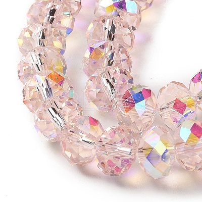 AB Color Plated Transparent Electroplate Beads Strands EGLA-H104-06B-1