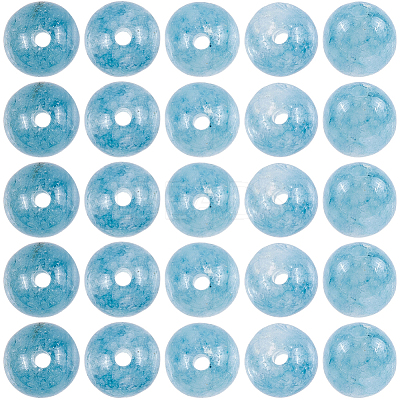 80Pcs Dyed Natural Quartz Round Beads G-SP0001-32-1