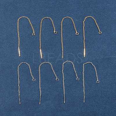 8Pcs 2 Colors Brass Stud Earring Findings KK-FS0001-52-1