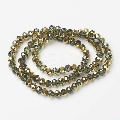 Electroplate Transparent Glass Beads Strands EGLA-A034-T3mm-O09-1