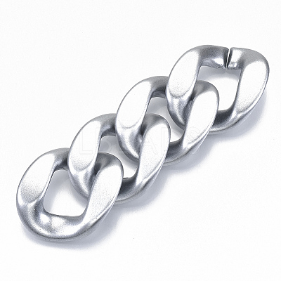 Opaque Spray Painted Acrylic Linking Rings LS-OACR-S021-63A-B02-1