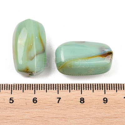 Two Tone Opaque Acrylic Imitation Gemstone Beads OACR-T033-02-1