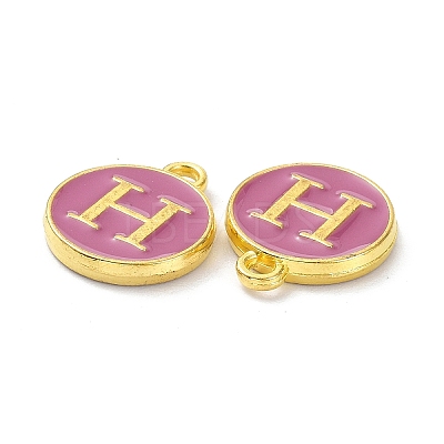 Golden Plated Alloy Enamel Charms ENAM-XCP0001-13H-1