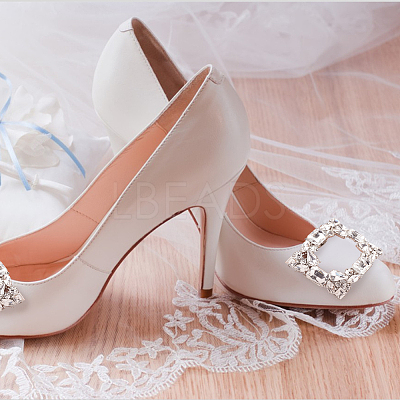 1 Pair Alloy & Rhinestone Shoe Decorations FIND-AN0001-11A-1