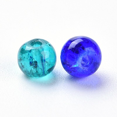 Baking Paint Crackle Glass Beads DGLA-X0006-4mm-11-1