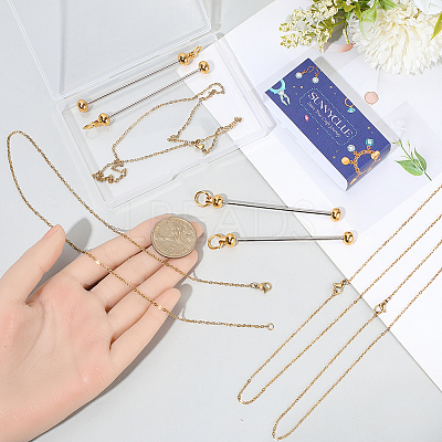 6Pcs 304 Stainless Steel Cable Chain Necklaces for Men Women NJEW-SC0001-80A-1