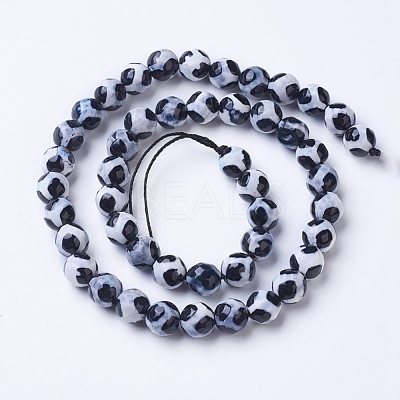 Tibetan Style dZi Beads G-G752-06-6mm-1