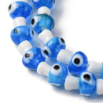 Handmade Evil Eye Lampwork Beads Strands LAMP-S069-01A-05-1