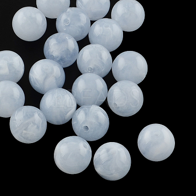 Round Imitation Gemstone Acrylic Beads OACR-R029-8mm-31-1