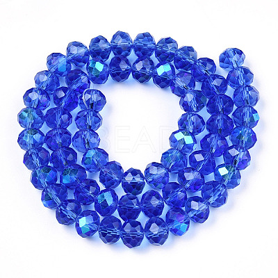 Electroplate Glass Beads Strands EGLA-A034-T6mm-L26-1