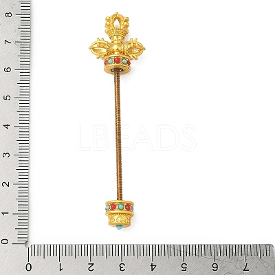 Brass Screw Peg Bails KK-NH0008-08G-1