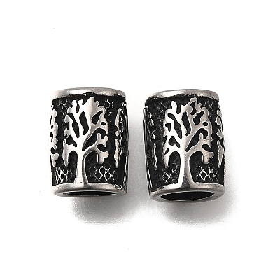304 Stainless Steel European Tube Beads STAS-D382-16AS-1
