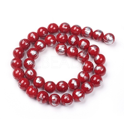 Natural Mashan Jade Beads Strands G-G833-10mm-01-1
