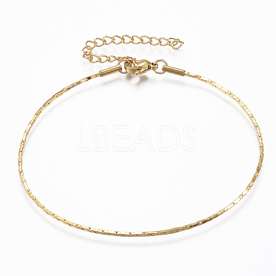 304 Stainless Steel Boston Link Chain Bracelets BJEW-K172-26G-1
