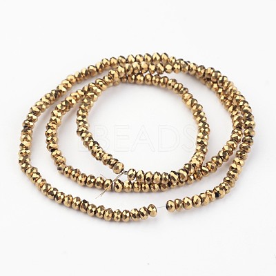 Electroplate Glass Bead Strands X-EGLA-G014-2mm-FP02-1