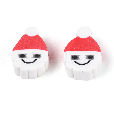 Christmas Theme Handmade Polymer Clay Beads CLAY-S091-75-1