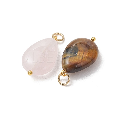 Natural Mixed Gemstone Pendants PALLOY-JF05387-01-1