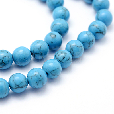 Synthetic Howlite Bead Strand G-E439-8mm-01B-1
