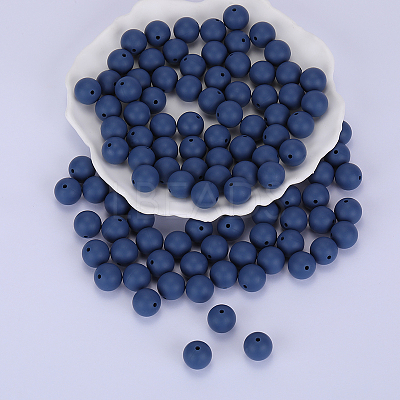 Round Silicone Focal Beads SI-JX0046A-112-1
