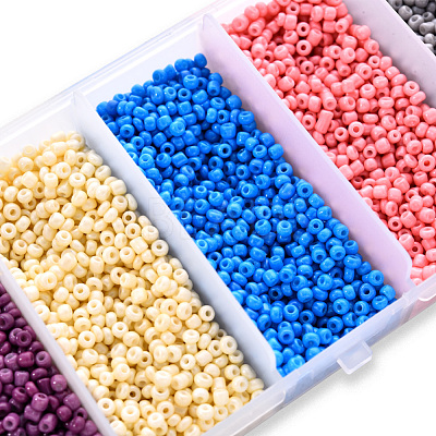 90G 5 Colors 12/0 Baking Paint Glass Seed Beads SEED-YW0001-14A-1