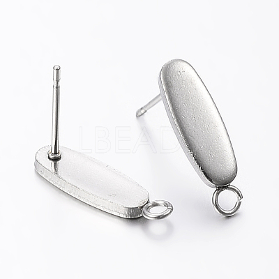 Non-Tarnish 304 Stainless Steel Stud Earring Findings STAS-I071-19P-1