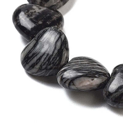 Natural Black Netstone Beads Strands G-B022-27C-1