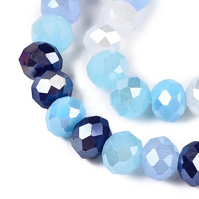 Electroplate Glass Beads Strands GLAA-T023-C16-04-1