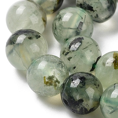 Natural Prehnite Beads Strands G-P322-48-6mm-01-1
