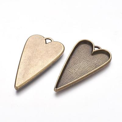 Tibetan Style Alloy Big Pendant Cabochon Settings MLF11251Y-NF-1