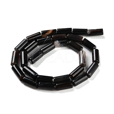 Natural Black Agate Beads Strands G-NH0019-A02-01-1