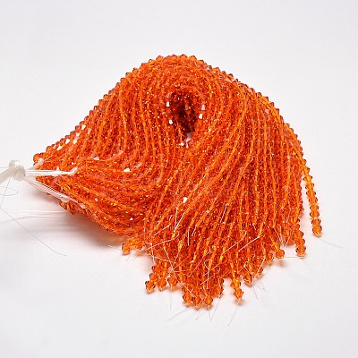 Imitate Austrian Crystal Bicone Glass Beads Strands GLAA-F029-3x3mm-11-1