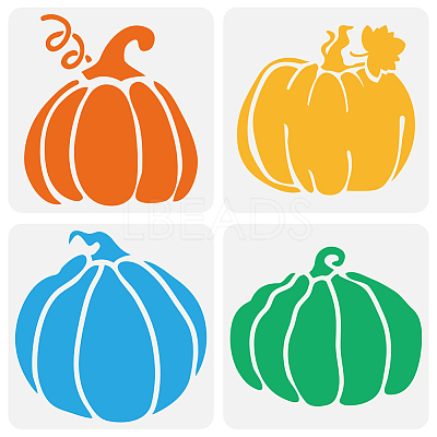 4Pcs 4 Styles PET Hollow Out Drawing Painting Stencils DIY-WH0394-0346-1