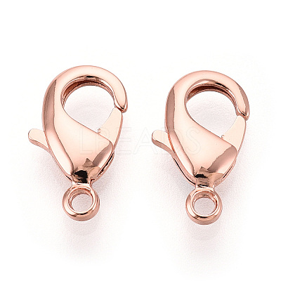 Brass Lobster Claw Clasps KK-YW0004-01C-RG-1
