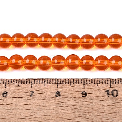Transparent Glass Beads Strands GLAA-T032-T6mm-25-1