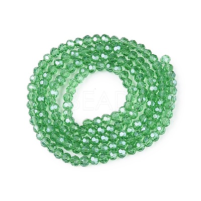 Electroplate Transparent Glass Beads Strands LS-EGLA-A035-T3mm-A21-1