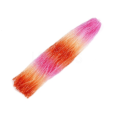Gradient Color Baking Paint Glass Bead Strands X-DGLA-A039-T2mm-A04-1