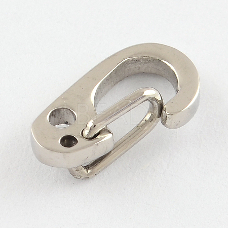 Polished 316 Stainless Steel Keychain Clasp Findings X-STAS-R072-62-1