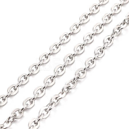 Tarnish Resistant 304 Stainless Steel Cable Chains CHS-K016-01P-1