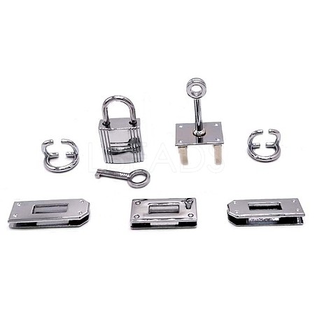 Alloy Bag Lock Clasp Sets FIND-WH0033-19P-1