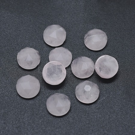 Natural Rose Quartz Cabochons G-G795-07-06-1