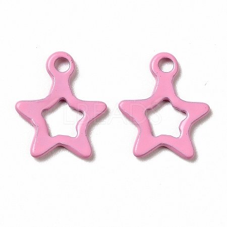 Spray Painted 201 Stainless Steel Charms STAS-G304-29B-1