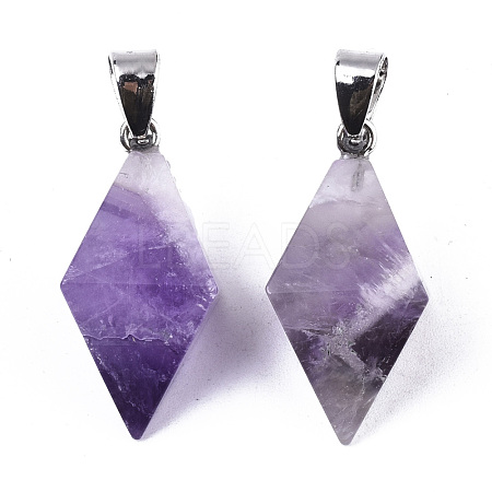 Natural Amethyst Double Terminated Pointed Pendants X-G-S359-093B-1